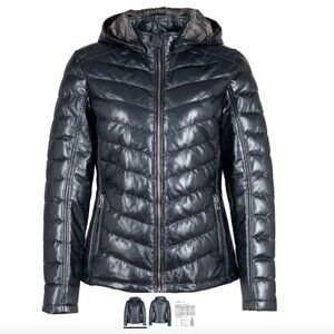 Mauritius NWT Corbin CF Leather Jacket, Anthra